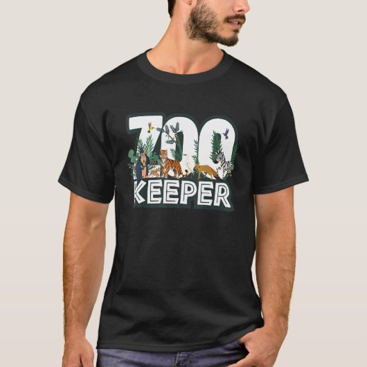 Zookeeper Wild Woods Jungle Tropical Forest Animal Tシャツ (正面)
