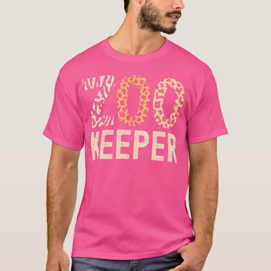 Zookeeper Zoo Animals Safari Zoo Keeper - print Tシャツ (正面)