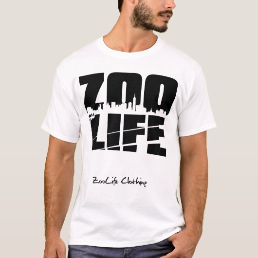 ZooLifeの都市景観の黒 Tシャツ (正面)
