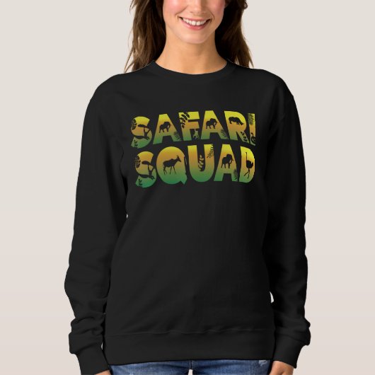Zoologist African Wildlife Animal Safari Squad スウェットシャツ (正面)