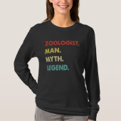 Zoologist Man Myth Legend  1 Tシャツ (正面)