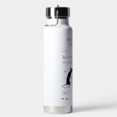 Zoomミーティングワインチップおもしろい引用文と猫 ウォーターボトル (右面)