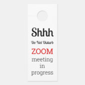 Zoomミーティング中です ドアノブサイン (正面)