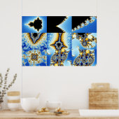 Zoom04コンポジット8 +ボックスブルー ポスター (キッチン)