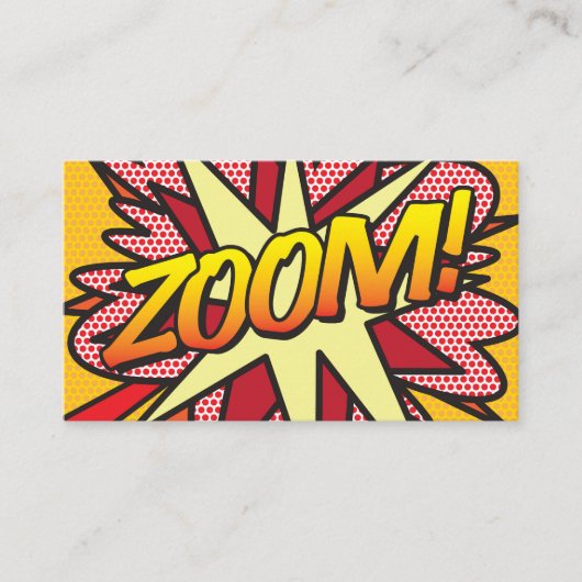 ZOOM ファン・レトロ・コミック・ブック 名刺 (正面)