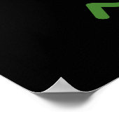 Zoom-cchini おもしろい Zuchini Punダークブルー ポスター (角)