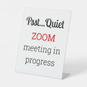 Zoom Meeting In Progress 台座サイン (正面)