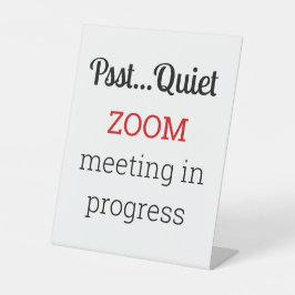 Zoom Meeting In Progress 台座サイン