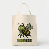  Zoombee – Funny Zombie Bee Cartoon Design トートバッグ (正面)