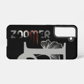 ZOOMERサムスンケーストレンド抽象芸術ブラックパウダー SAMSUNG GALAXYケース (裏面横)