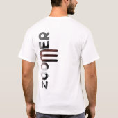 ZOOMERバックプリントTシャツ傾向抽象芸術粉末 Tシャツ (裏面)