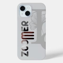 ZOOMER iPhoneケーストレンド抽象芸術ブラック粉末 iPhone 15ケース