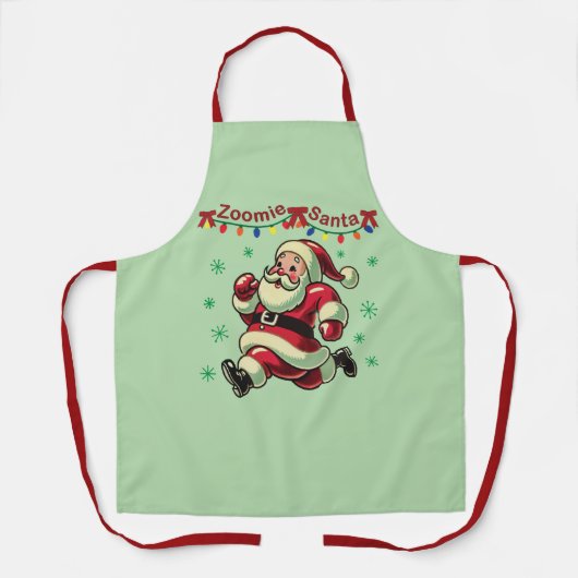 Zoomie Santa Christmas エプロン (正面)