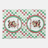 Zoomie Santa Christmas キッチンタオル (横)