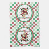 Zoomie Santa Christmas キッチンタオル (縦)