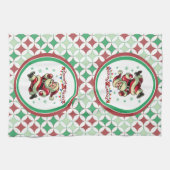 Zoomie Santa Christmas キッチンタオル (横)