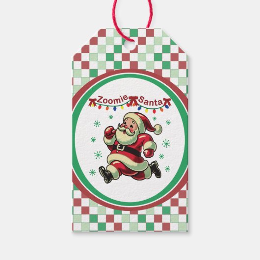 Zoomie Santa Christmas ギフトタグ (正面)