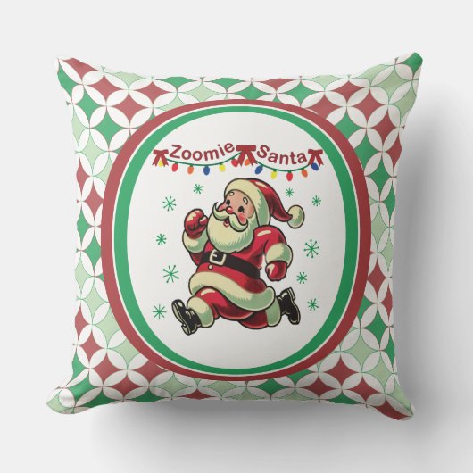 Zoomie Santa Christmas クッション (正面)