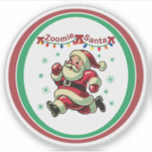 Zoomie Santa Christmas シール (正面)