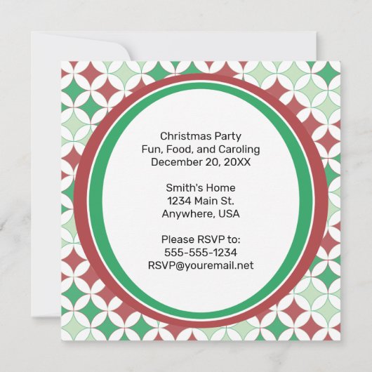 Zoomie Santa Christmas 招待状 (裏面)