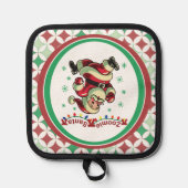 Zoomie Santa Christmas 鍋敷き (正面)