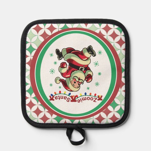 Zoomie Santa Christmas 鍋敷き (正面)