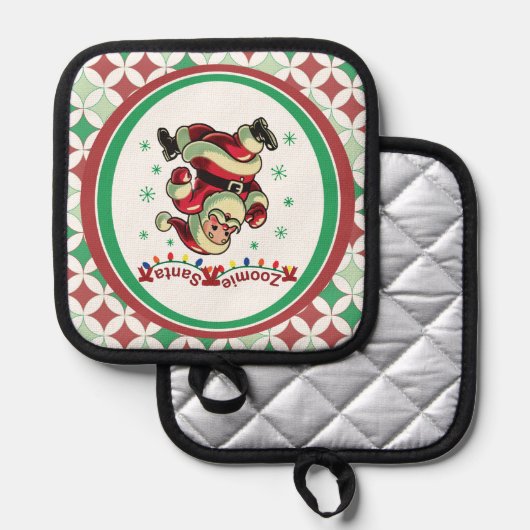 Zoomie Santa Christmas 鍋敷き (正面/裏面)