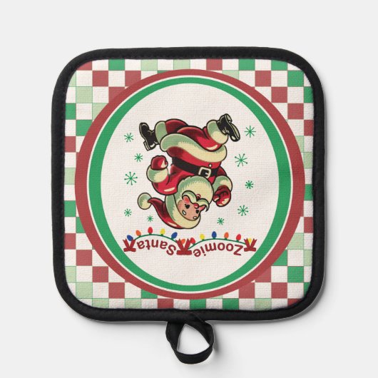 Zoomie Santa Christmas 鍋敷き (正面)