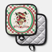 Zoomie Santa Christmas 鍋敷き (正面/裏面)