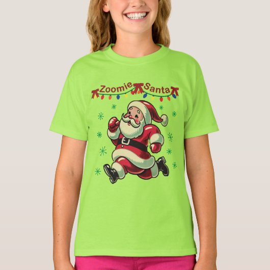 Zoomie Santa Christmas Tシャツ (正面)