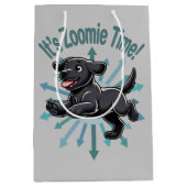 Zoomie Time Black Labだ ミディアムペーパーバッグ (正面)
