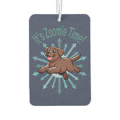 Zoomie Time Chocolate Lab カーエアーフレッシュナー (裏面)
