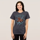 Zoomie Time Chocolate Lab トライブレンドＴシャツ (正面全面)