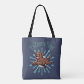 Zoomie Time Chocolate Lab トートバッグ (裏面)
