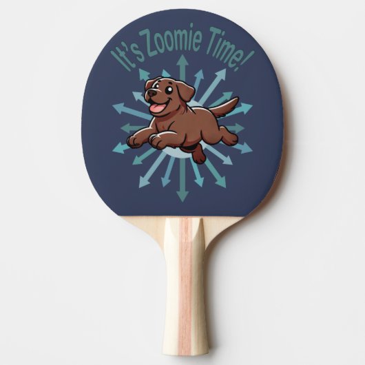 Zoomie Time Chocolate Lab 卓球ラケット (正面)