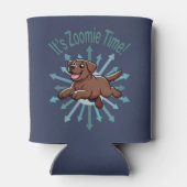 Zoomie Time Chocolate Lab 缶クーラー (裏面)