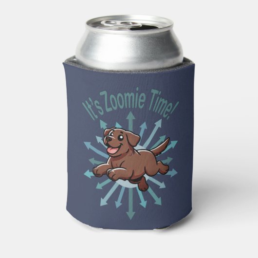 Zoomie Time Chocolate Lab 缶クーラー (缶裏面)