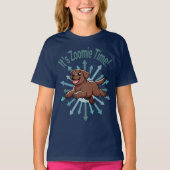 Zoomie Time Chocolate Lab Tシャツ (正面)