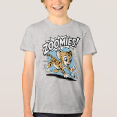 Zoomies – 蝶を追うチーター トライブレンドTシャツ (正面)