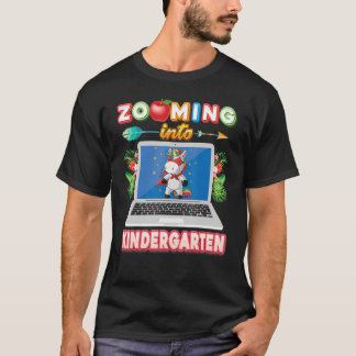 Zooming Into Kindergarten Grade Virtual Unicorn Ki Tシャツ