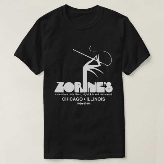 Zorine's Restaurant Disco Nightclub,シカゴ, IL Tシャツ (デザイン正面)