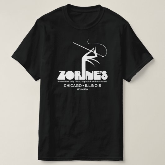 Zorine's restaurant disco nightclub,シカゴ, IL Tシャツ (デザイン正面)