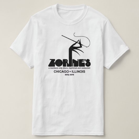 Zorine's restaurant disco nightclub,シカゴ, IL Tシャツ (デザイン正面)
