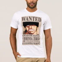 Zoro WantedポスターマンTシャツ