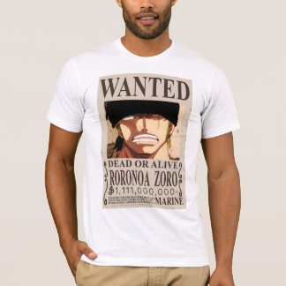Zoro WantedポスターマンTシャツ Tシャツ