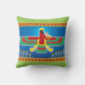 Zoroastrianのペルシャ語Faravahar クッション (裏面)