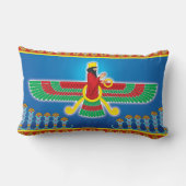 Zoroastrianのペルシャ語Faravahar ランバークッション (裏面)