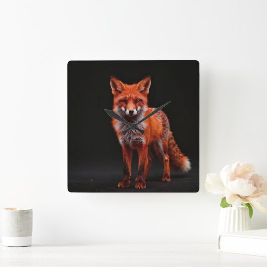 Zorro nocturno スクエア壁時計 (ホーム)