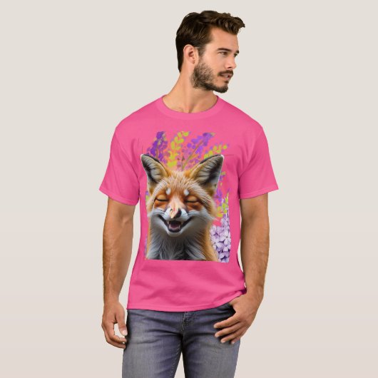 Zorro tierno entre flores tシャツ (正面フル)