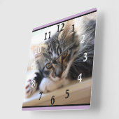 ZorroCatウィンドウの壁時計 スクエア壁時計 (傾斜)